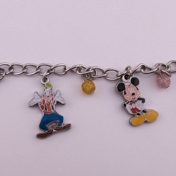 Mickey Mouse Disney 5 Charms Bracelet 7,5'' - Picture 2 of 5